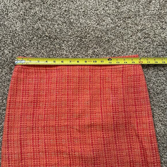 J. Crew orange and pink plaid tweed No. 2 pencil skirt size 8 - Picture 10 of 10